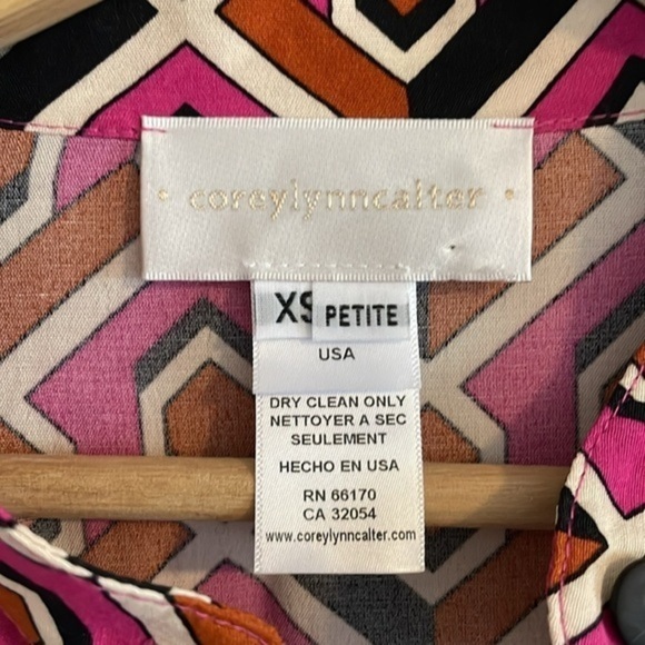 Corey Lynn Calter Anthropologie Annabel Dress Women’s Size XS Petite Midi Pink‎ - Picture 10 of 11